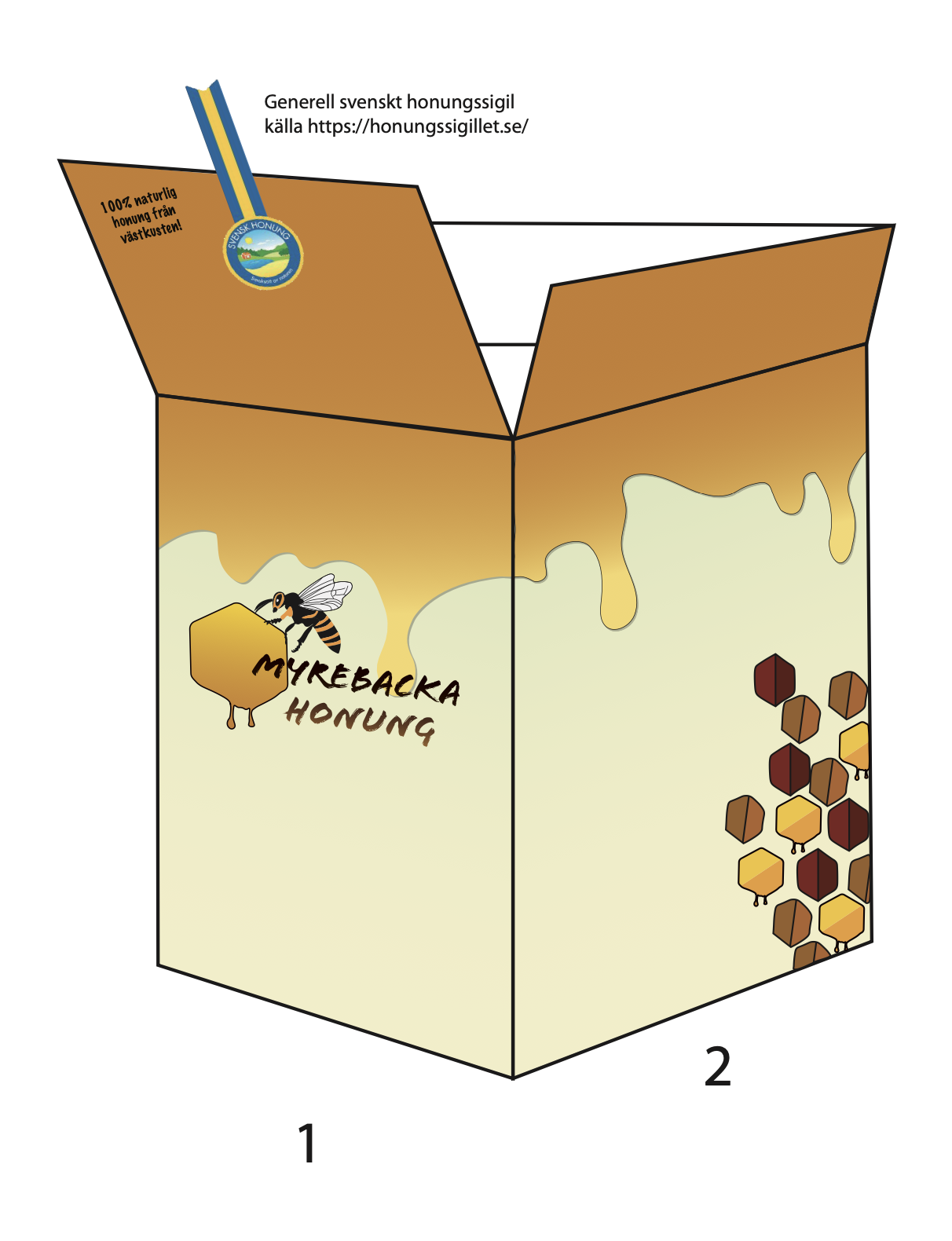 Gift-box for a honeyjar